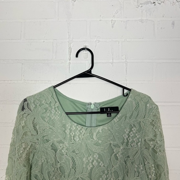 NWT Sold Out Lulus Mint Green Floral Lace Dress - Picture 3 of 6